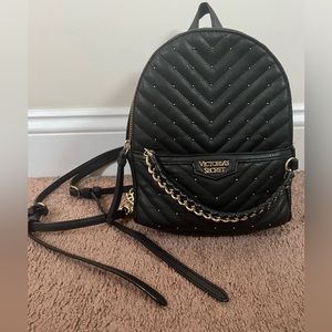 Victoria’s Secret mini black studded book bag